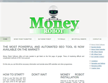 Tablet Screenshot of moneyrobotsoftware.com